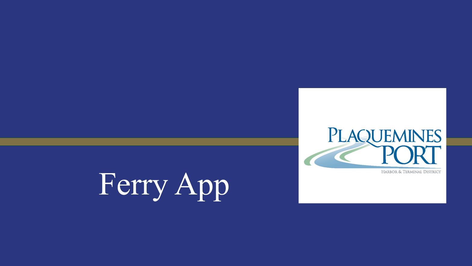 Ferry App Plaquemines Port