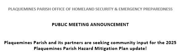 Plaquemines Parish Hazard Mitigation Plan Update Thumbnail