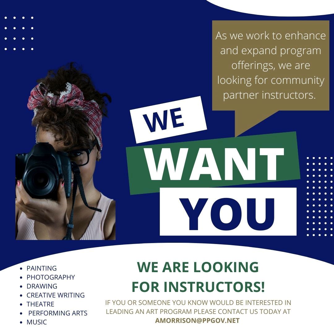 Arts Parks Recreation interested in leading Art Programs