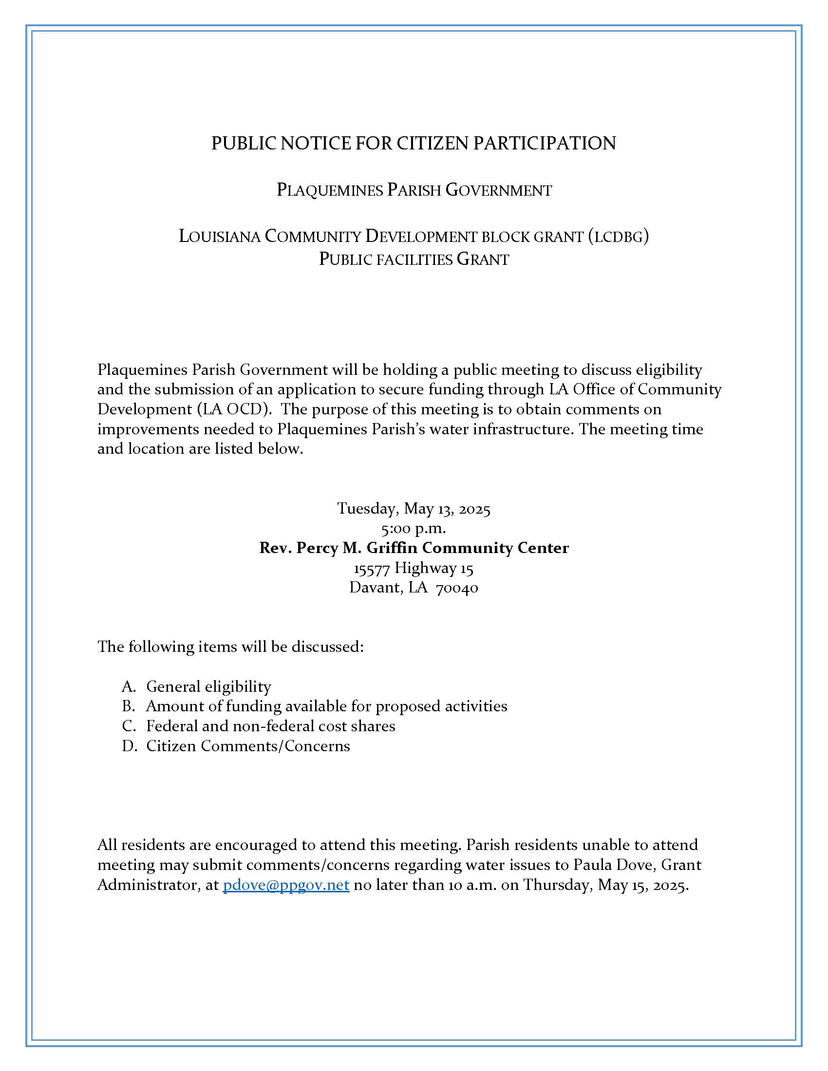 Public Notice-Citizen Participation Meeting-5-13-25