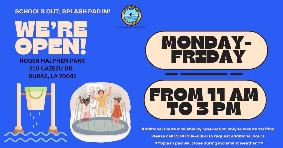 Schools out splash pad in The splash pad located at Roger Halphen Park in Buras is now open