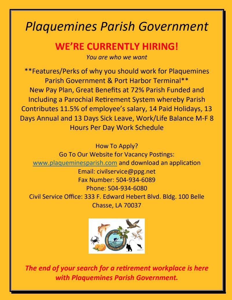 Civil Service job opportunities