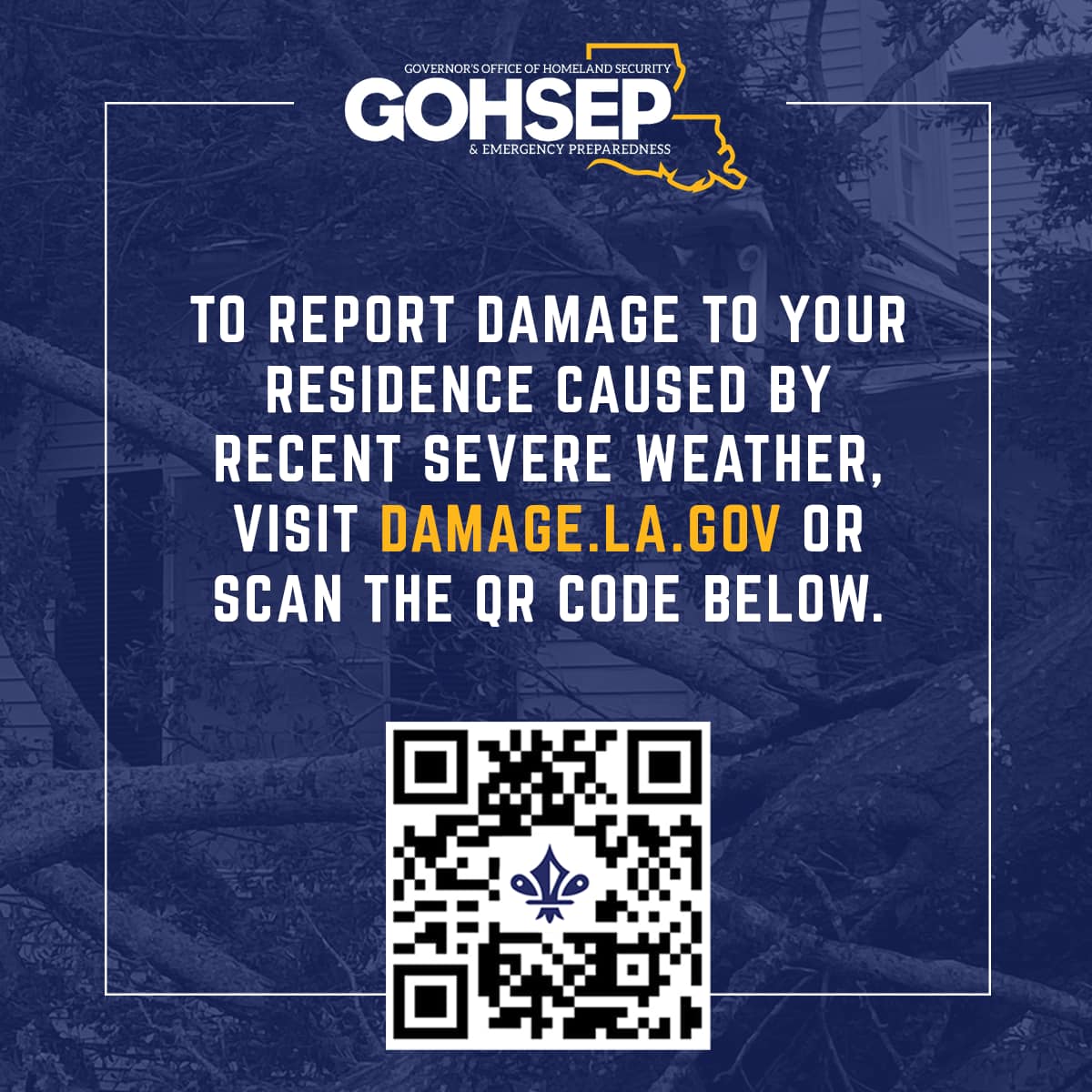 To Report Damage GOHSEP